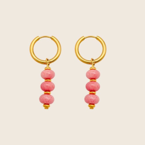 Oorbellen Pink Stuff Jade