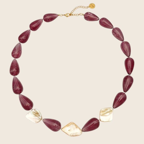 Plum Drops Necklace