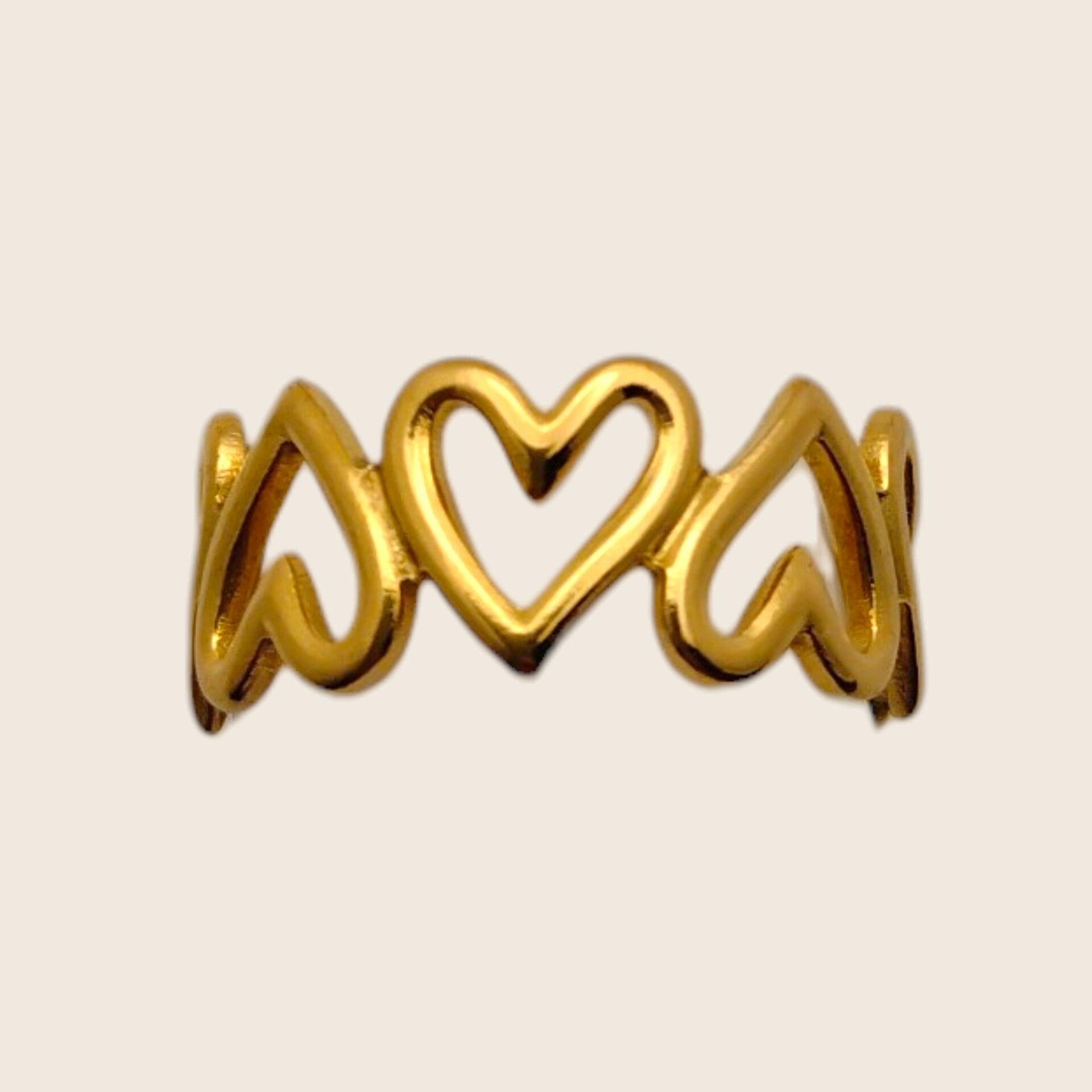 Ring hartjes Goud