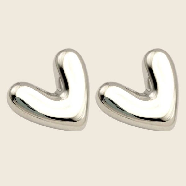 Silver Puff Hearts