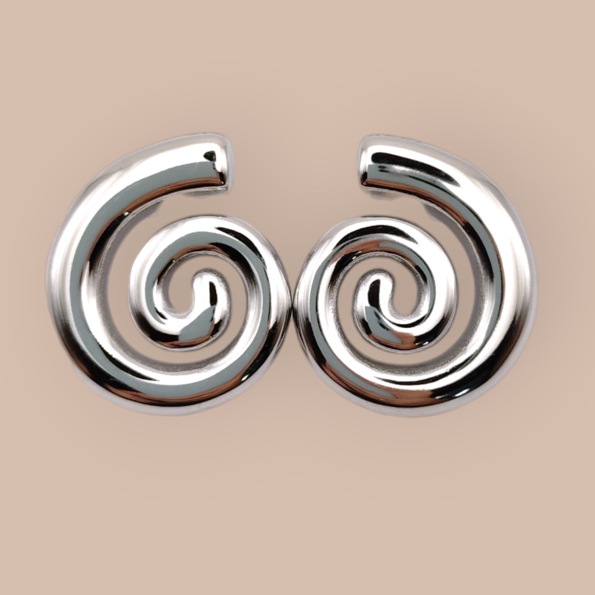 Silver Swirl Studs