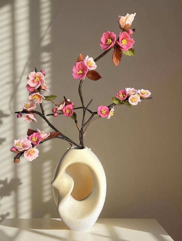Cherry Blossoms in A Vase - Blooming Grace