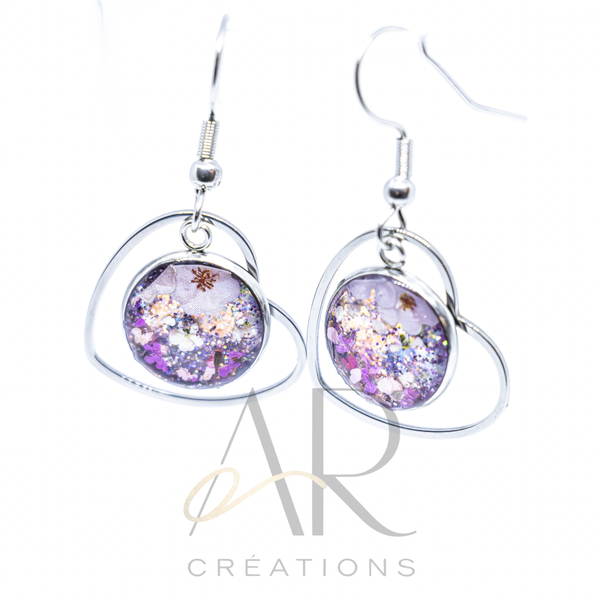 Boucles d’oreilles Purple