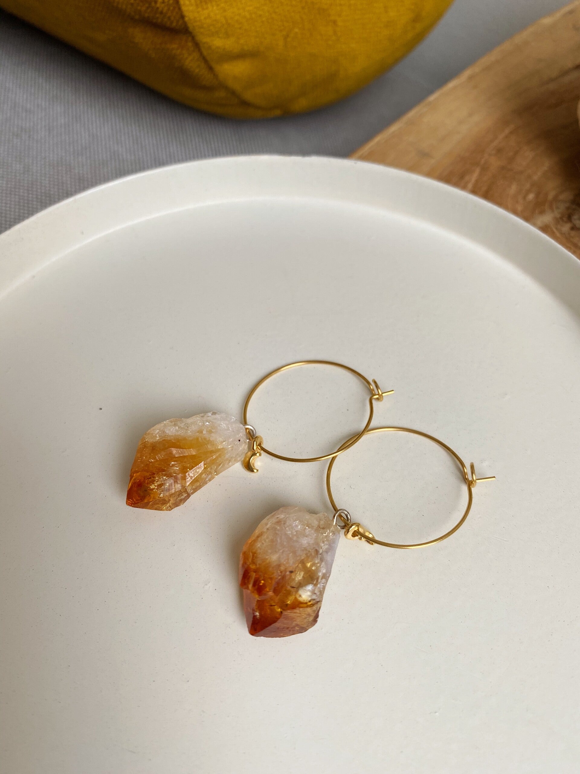 Earrings Citrine