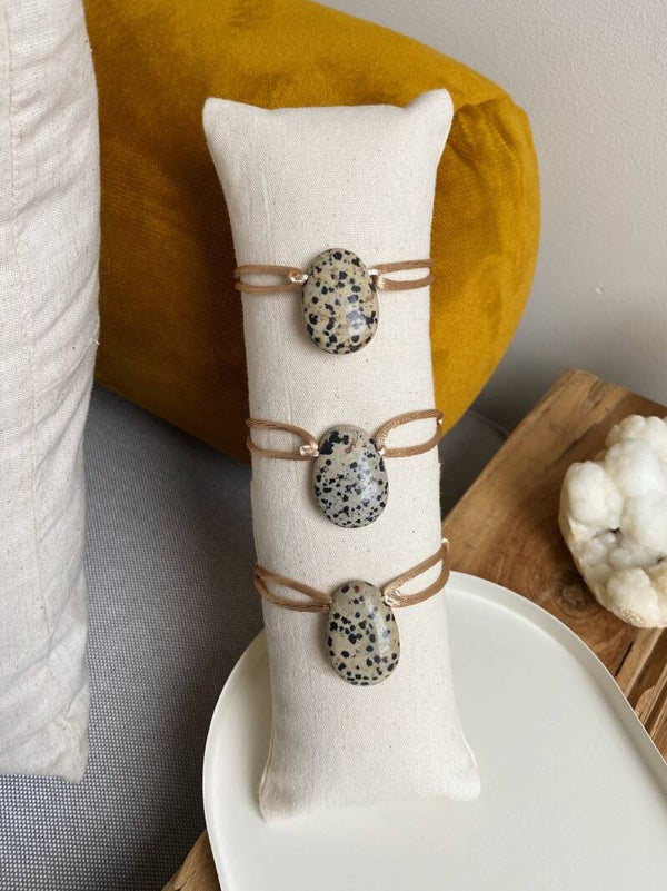 Satin Bracelet Dalmatian Jasper