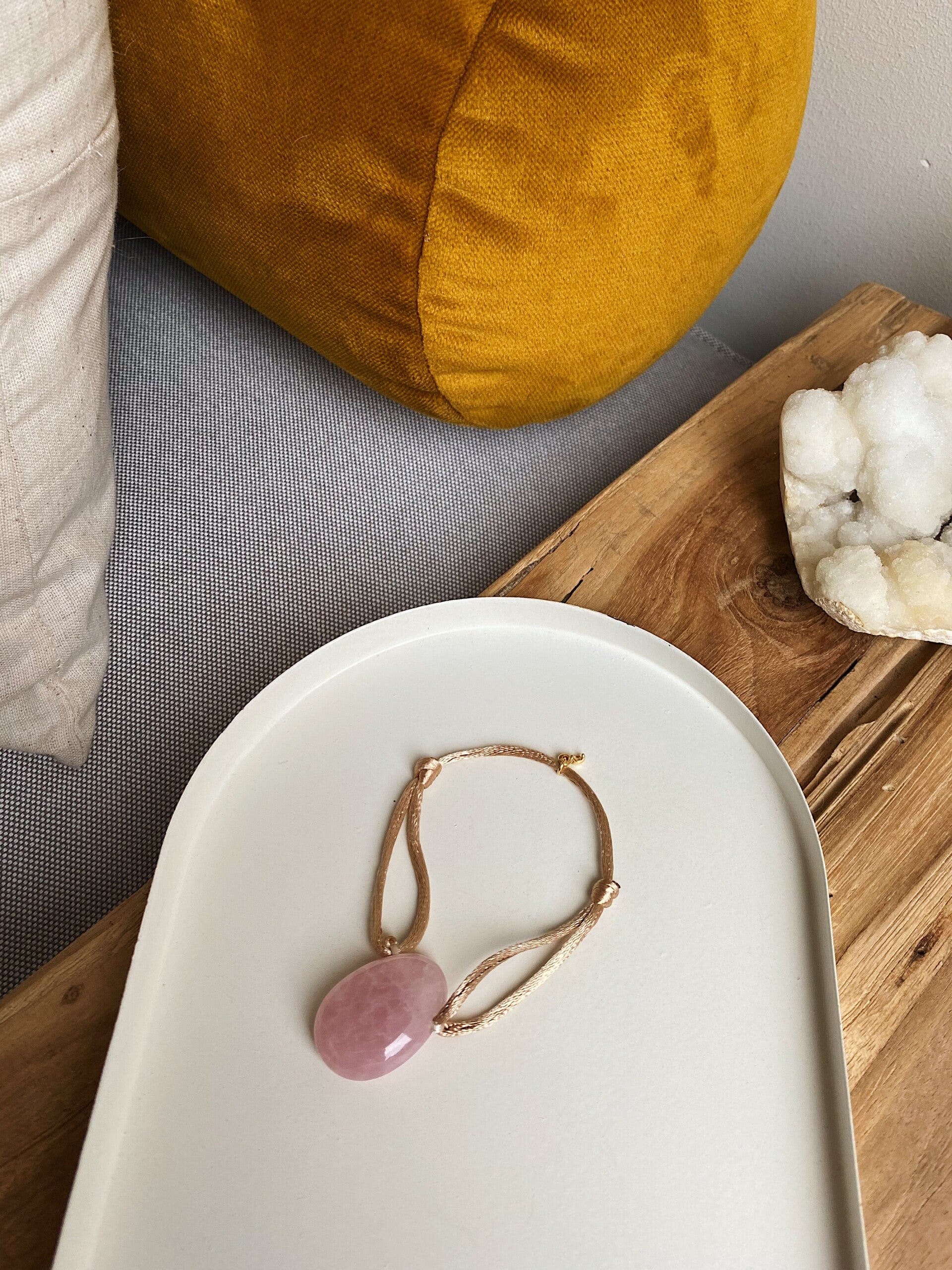 Satin Bracelet Rose Quartz