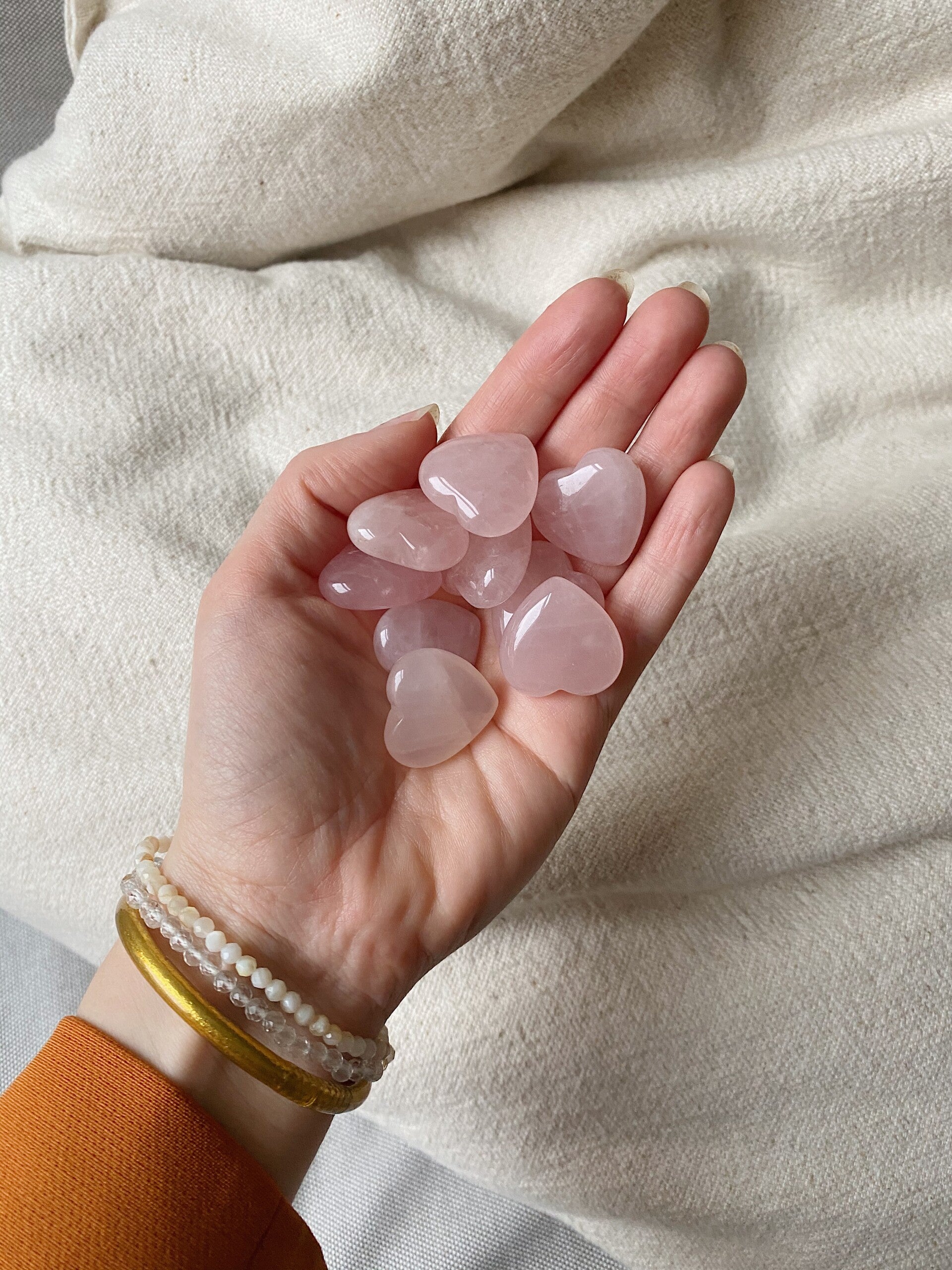 Rose Quartz Heart (S)