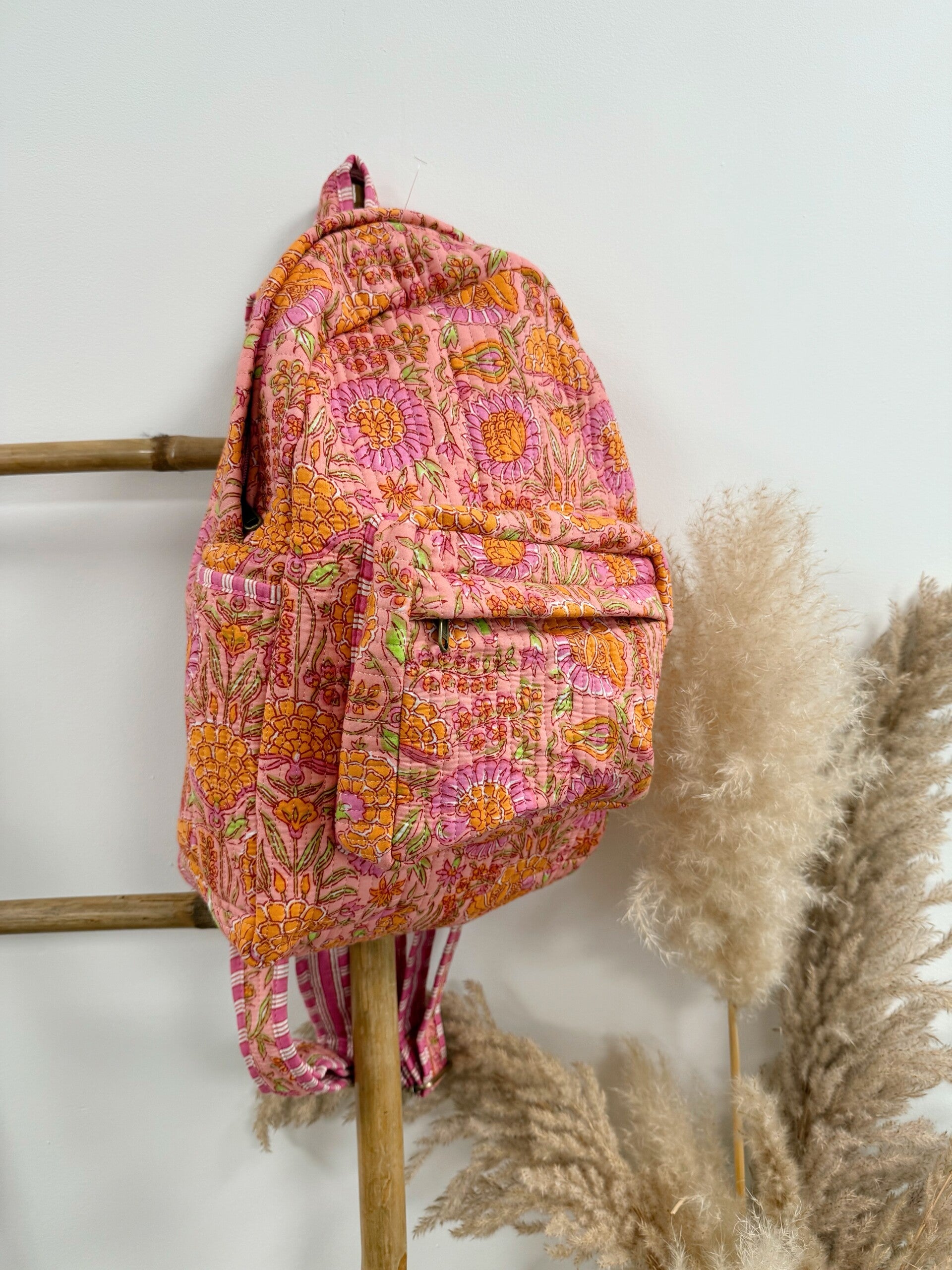 RUGTAS NOAH - ORANJE/ROZE