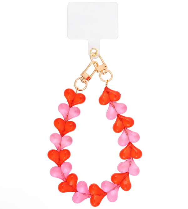 TELEFOONKOORD LOVE - ROZE/ROOD