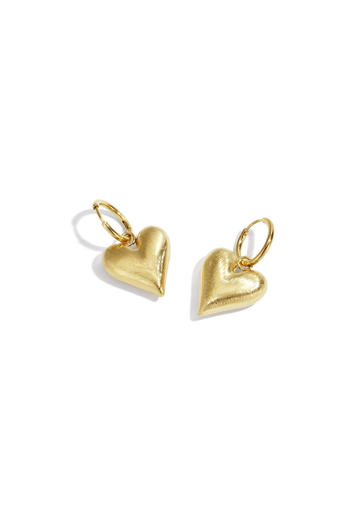 OORBELLEN GLOSSY HEART - GOUD