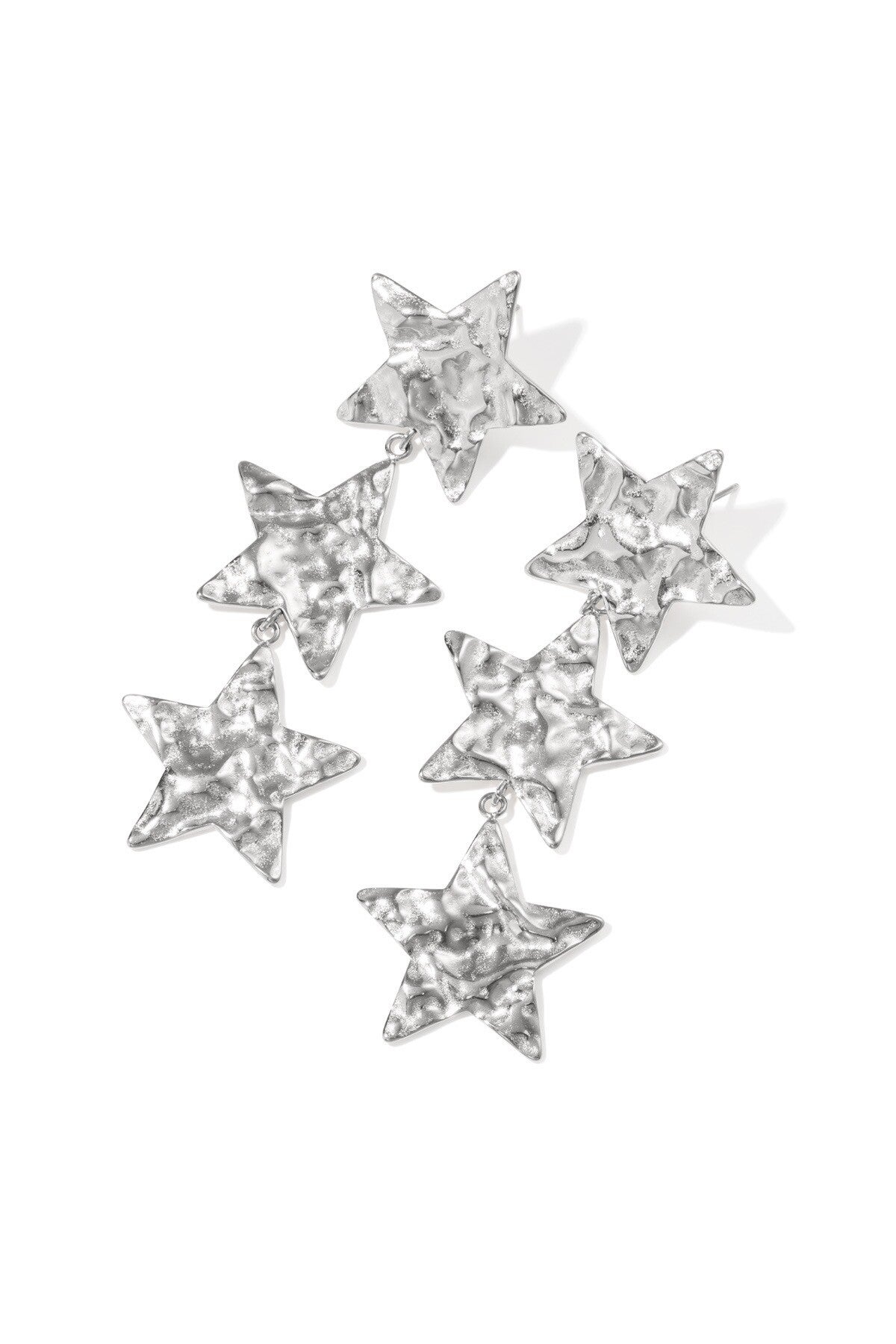 OORBELLEN BIG STELLAR - ZILVER