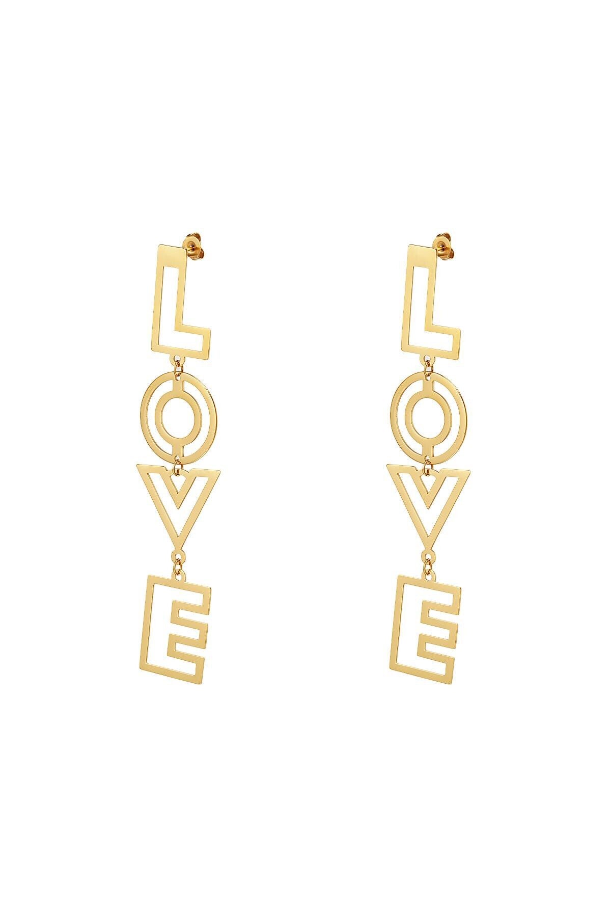 STATEMENT OORBELLEN LOVE - GOUD