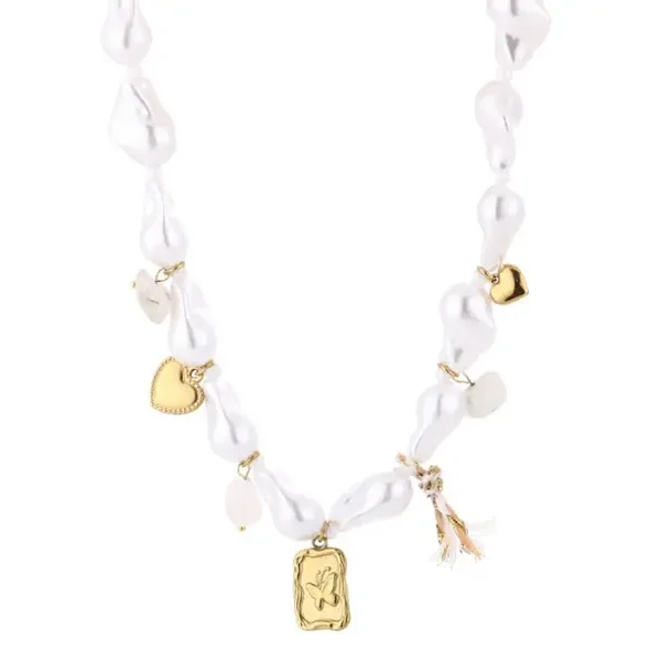 KETTING LOVE AND PEARLS - WIT