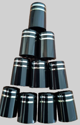 1pc Double Chrome Ring Ferrules - 0.37
