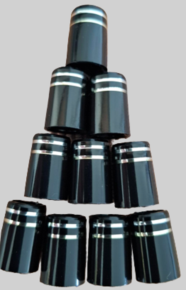Golf Shaft Ferrules - Double Chrome Ring - 0.37 - 1pc