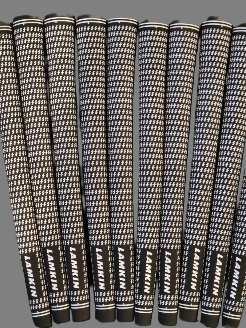 1pc Lamkin Golf Grip - Black White - Mid - All weather performance