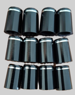 1pc Single Chrome Ring Ferrules - 0.37