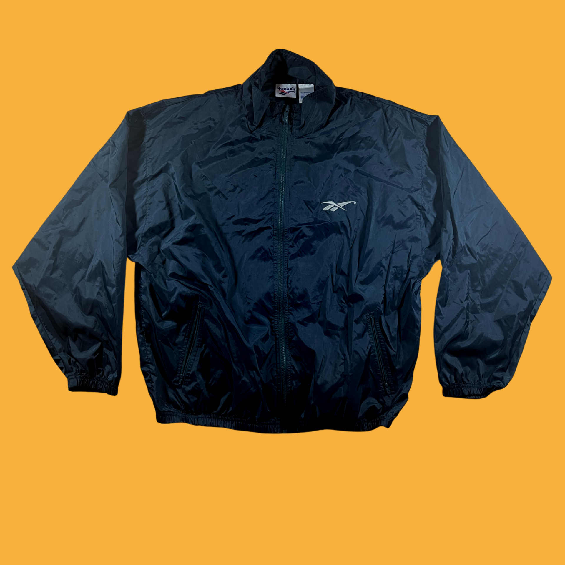 (L)Vintage Reebok Windbreaker (DARK GREEN)