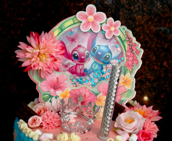 Cake Topper – Stitch Love Editie