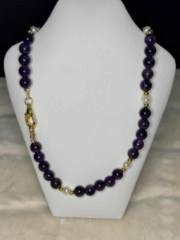 Necklace Amethyst gold