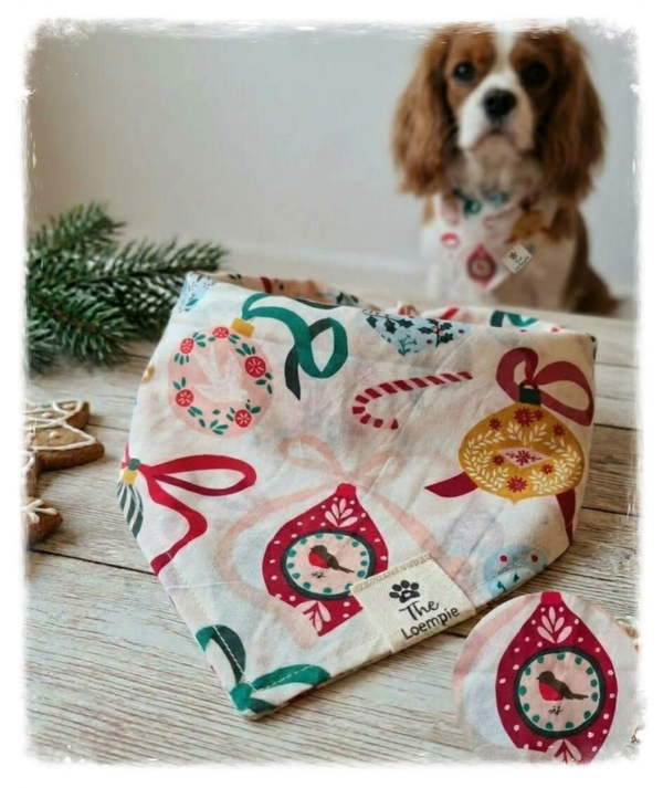 Christmas Ornament Dog Bandana