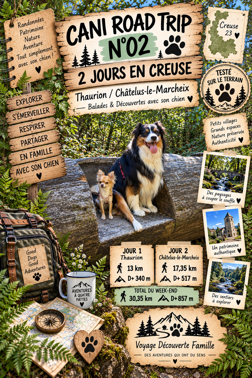 Cani road trip n°2- weekend en creuse/ thaurion-chatelus-le-marcheix