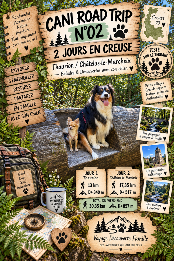 Cani road trip n°2- weekend en creuse/ thaurion-chatelus-le-marcheix