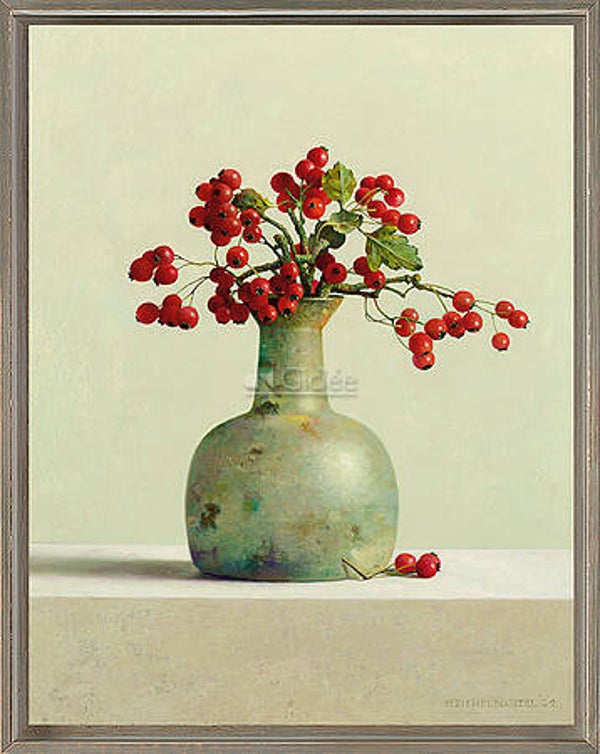 Meidoornbessen in Romeins glas - Henk Helmantel