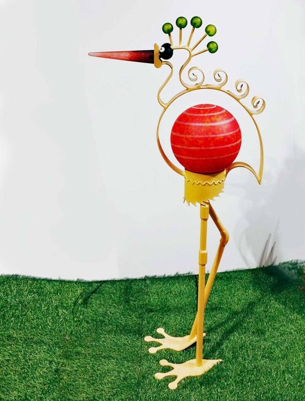 Heron rood-oranje - glasstudio Borowski