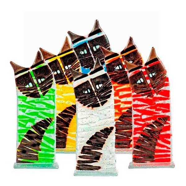 Katten, H 22 cm. verkrijgbaar in 6 kleuren, Habrat