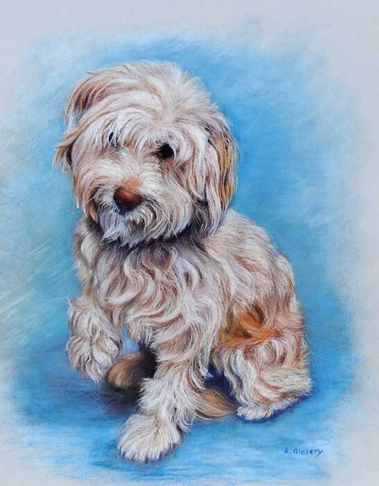 Pastel tekening, Mona 40 x 60cm. Sjaak Alosery