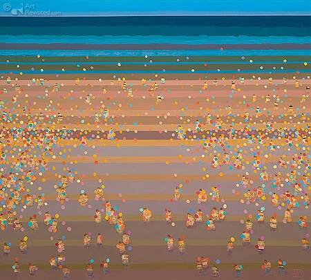 Tokyo Beach, Giclée op canvas, oplage 90 stuks, Ton Dubbeldam