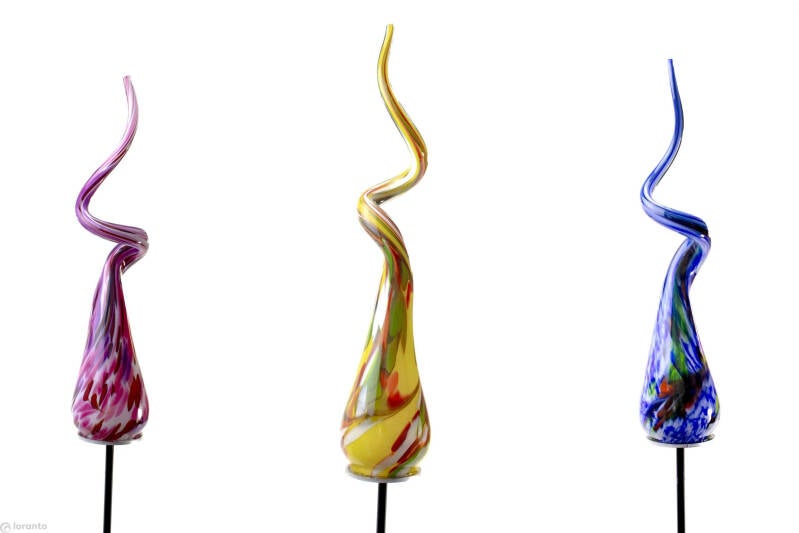 Tuinsteker Swirl, geblazen glas