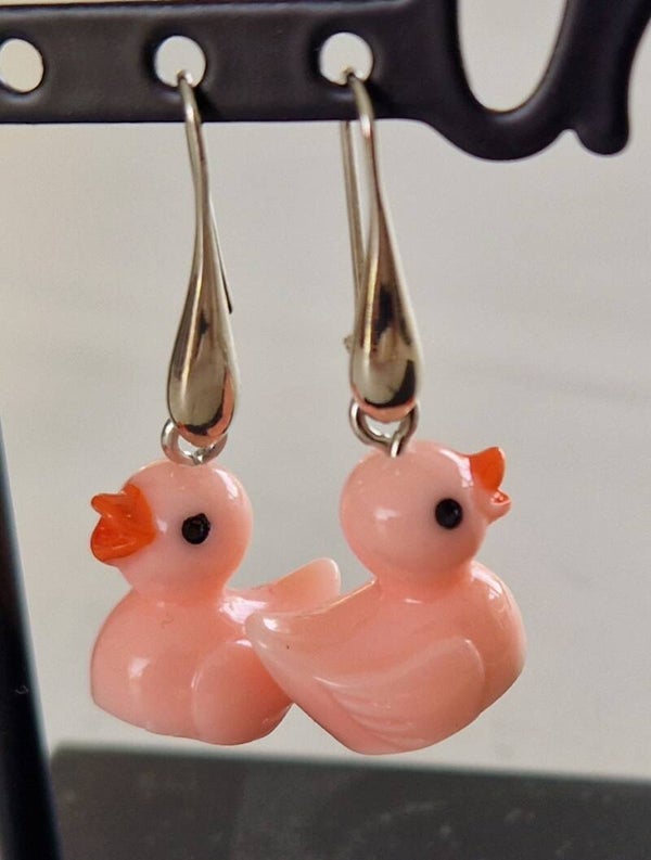 Oorbel Duck Pink