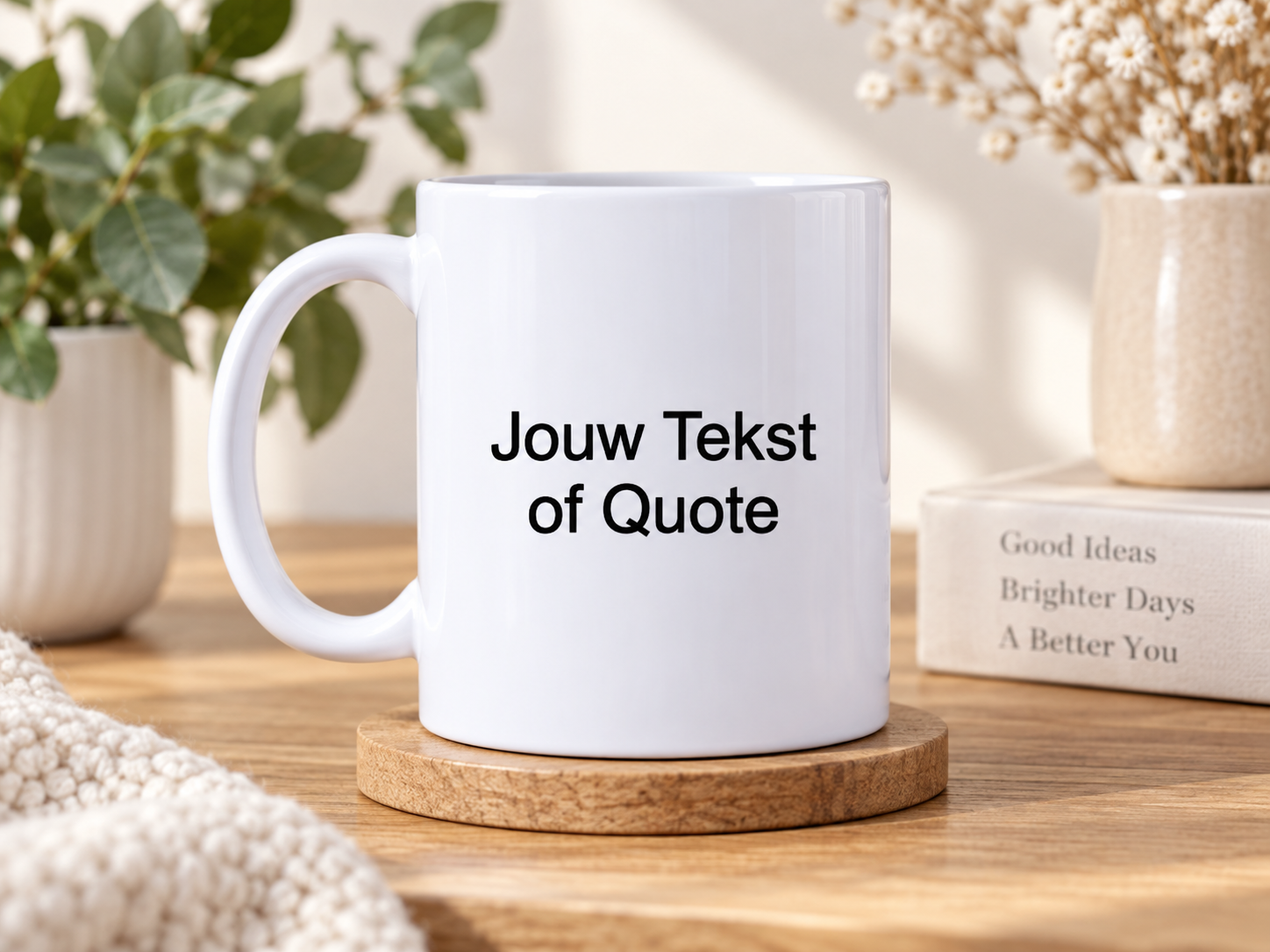 Gepersonaliseerde mok met tekst of Quote