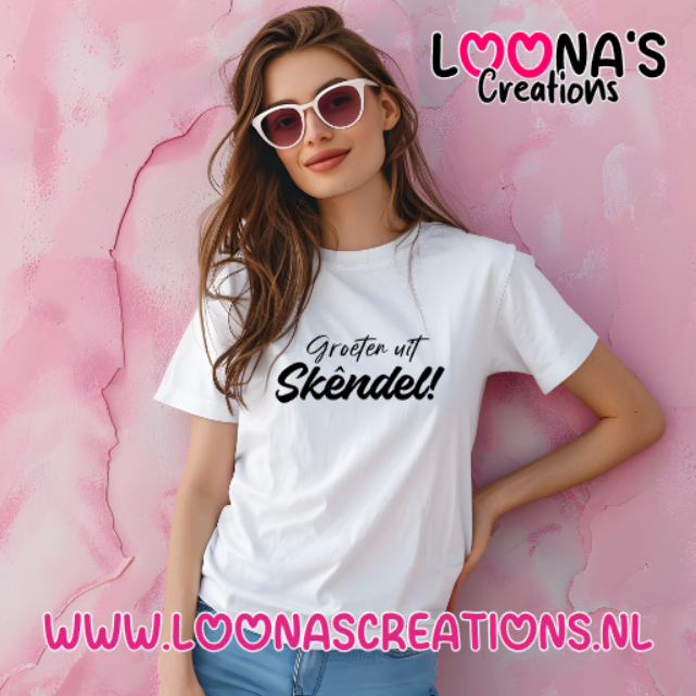 T-Shirt Vrouw - Groeten / Groetuh uit Skendel