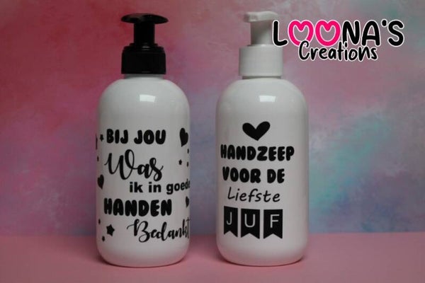 Handzeep voor de Juf of Meester