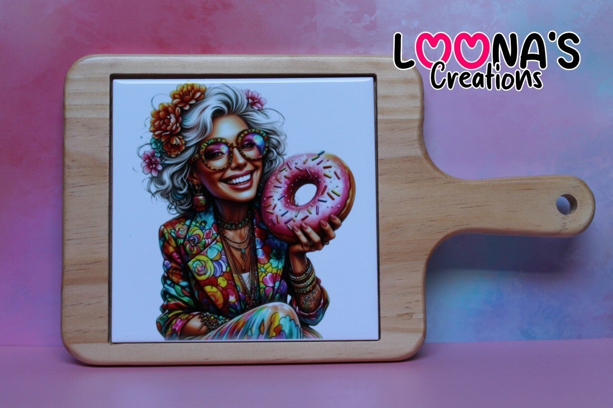Plank Vrouw met donut