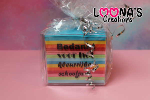 Memoblok - Bedankt voor het kleurrijke schooljaar