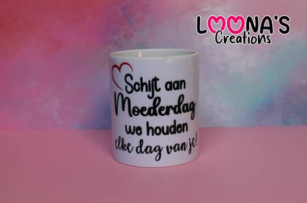 Mok Schijt aan moederdag, we houden elke dag van je!