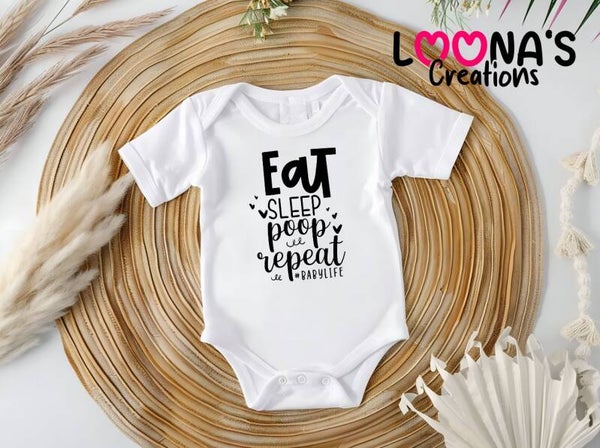 Romper - Eat sleep poop repeat