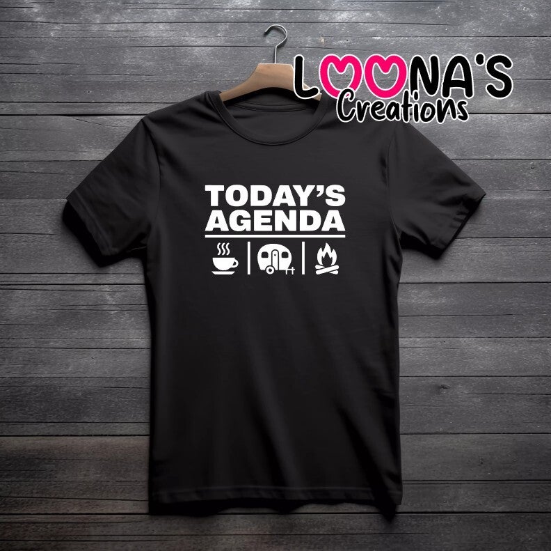 Camping tshirt - today's agenda