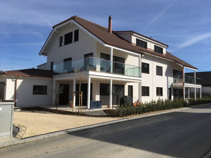 Holzbau Neubau Doppeleinfamilienhaus