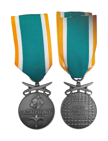Azad-Hind-Medaille (Silber) mit Schwerter