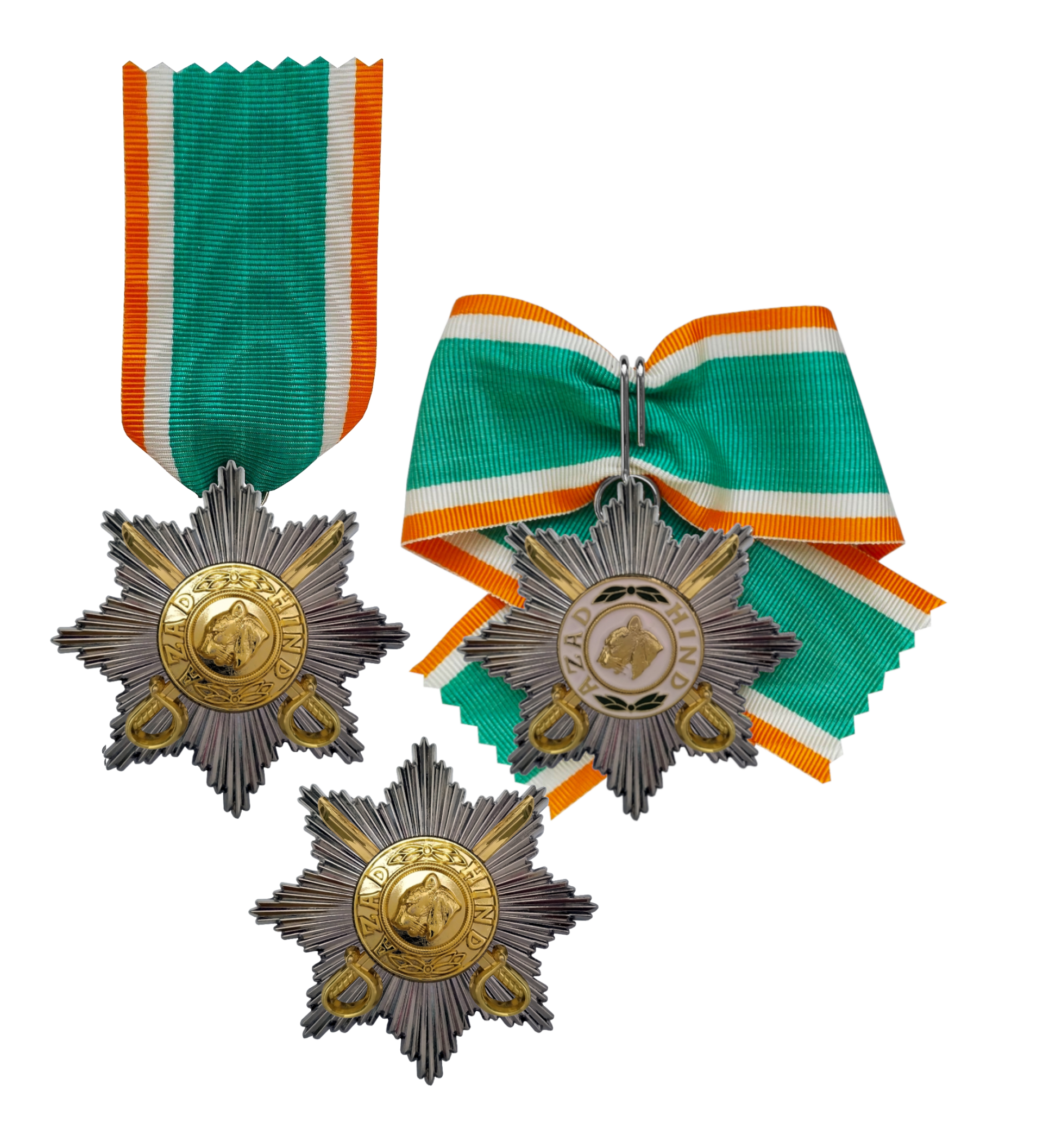 Azad-Hind-Orden (Set) mit Schwerter