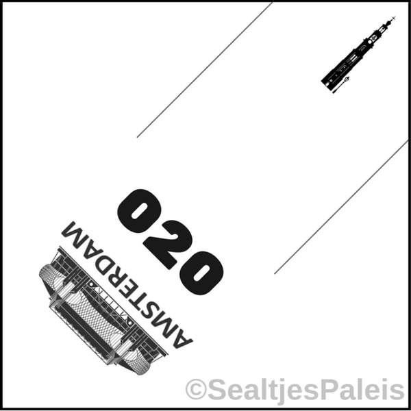 Sealtjes 95 x 95 mm -  Amsterdam 020 ArenA