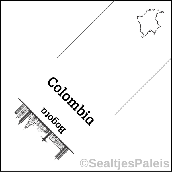 Sealtjes 95 x 95 mm -  Colombia