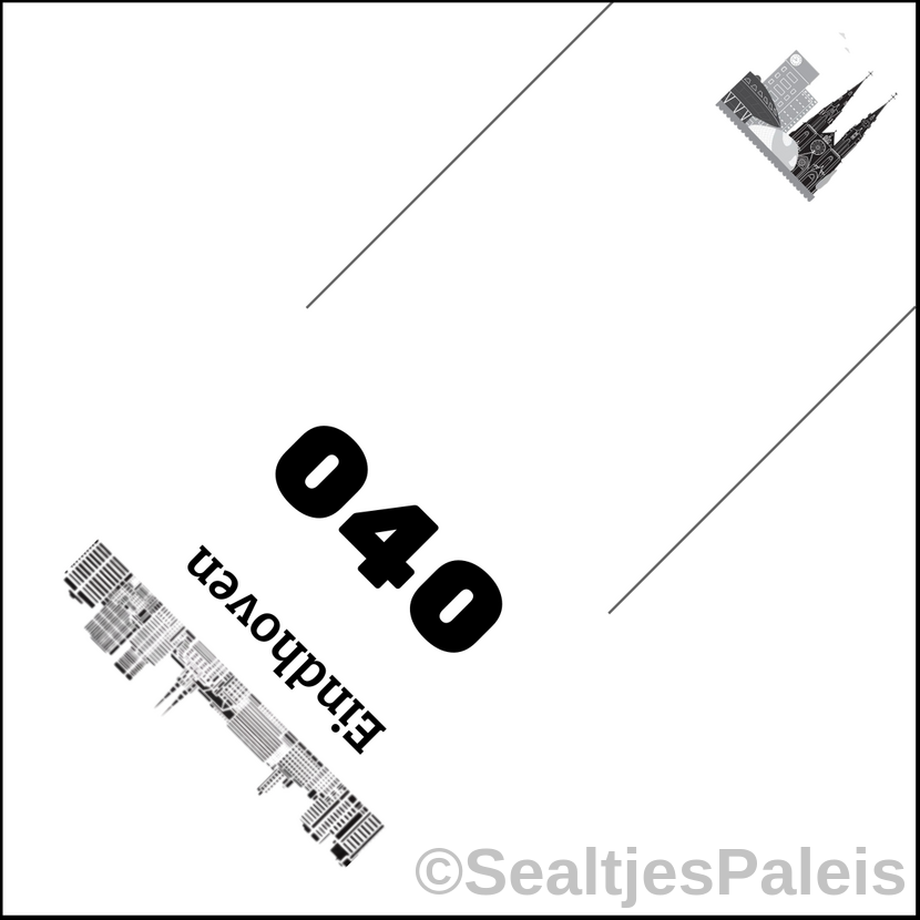 Sealtjes 95 x 95 mm -  Eindhoven 040
