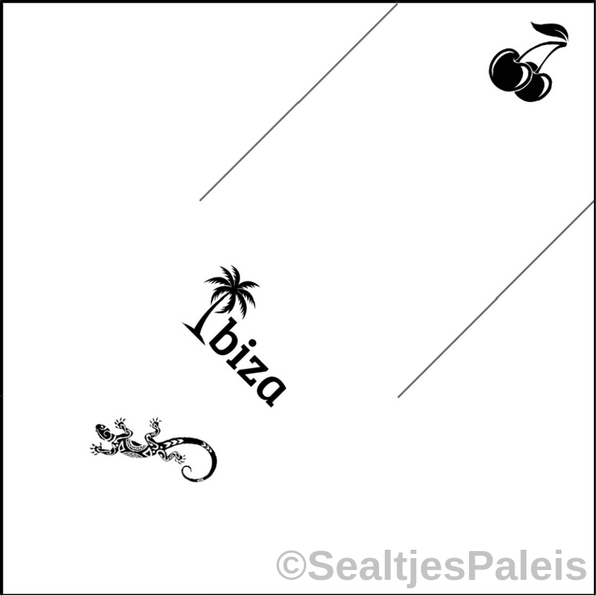 Sealtjes 95 x 95 mm -  Ibiza