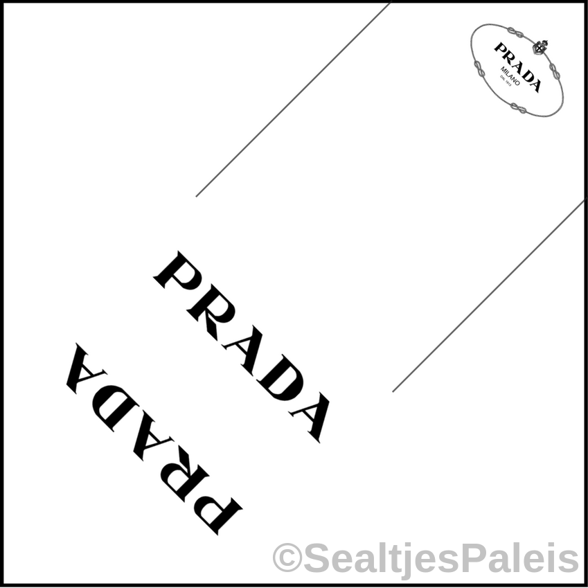 Sealtjes 95 x 95 mm -  Prada